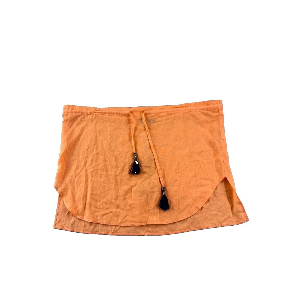 NWT Cia.Maritima Skirt Women's Large Orange Tassels Drawstring Summer Beach Wear